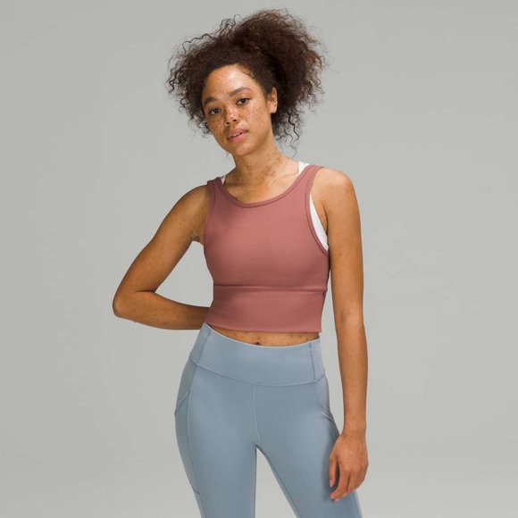 lululemon Spiced Chai Ribbed Power Pivot Tank Top size 6